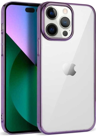 Apple Uyumlu iPhone 14 Pro Max Kılıf Zore Pixel Kapak Derin Mor