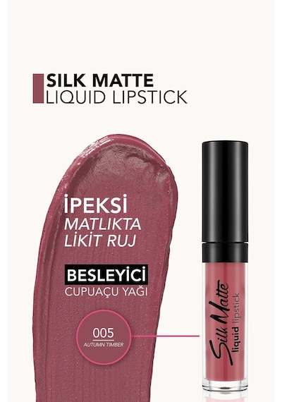 Flormar Silk Matte Kurutmayan Likit Mat Ruj 005 Autumn Timber
