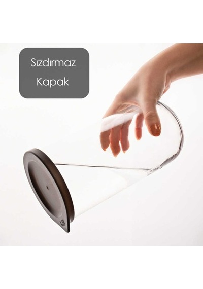 Lav Duo Saklama Kabı 3 Lü - Cam Kavanoz Erzak Saklama Kabı Seti Takımı Gri 1000 Ml. Çok Renkli