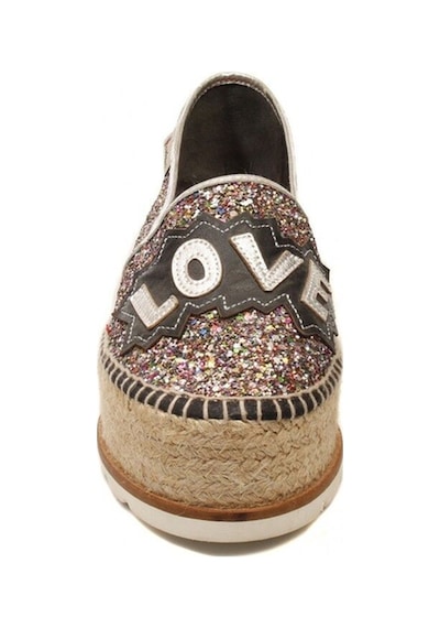 Espadrilles J.love Simli Love Yazı İle Detaylı Hasır Tabanlı Dolgu Topuklu Kadın Ayakkabı Renk