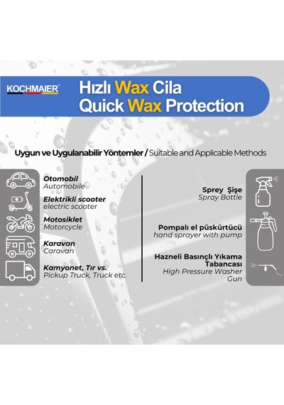 Hızlı Oto Wax Cila Araç Boya Koruma Ve Parlatıcı 5 Litre/kg