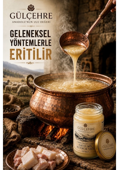 Yörem Afyon Anadolu'nun Ulu Değeri Hakiki Yayla Kuzusu Eritilmiş Saf Kuyruk Yağı 100 Ml