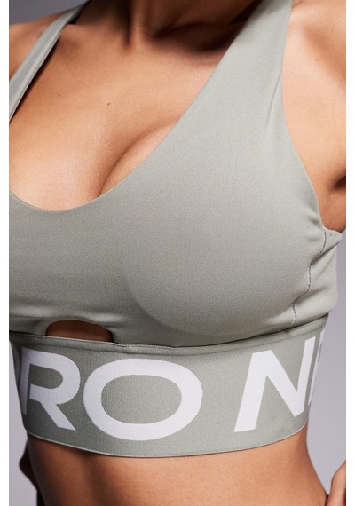 Nike Pro Indy Plunge-support Bra Kadın Spor Bra Haki