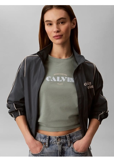 Calvin Klein Ss Classıc Resort Ca, 4c1 Yeşil Kadın T-shirt