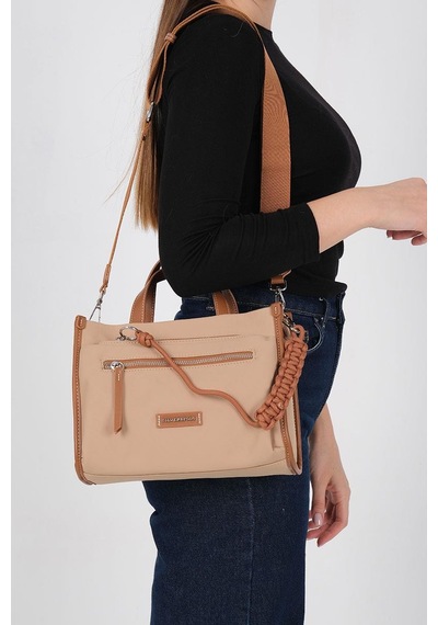 Silver Polo Sp1228 Kadın El Çantası Saten Nut-taba