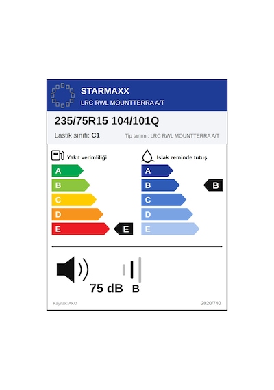 Starmaxx 235/75 R15 104/101Q Lrc Rwl Mountterra A/T Yaz Lastiği 2026