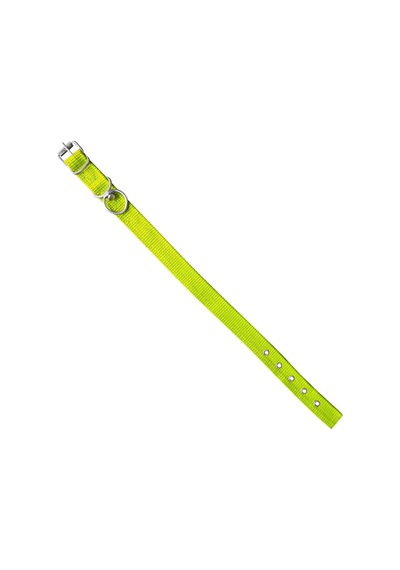 Savex Dokuma Köpek Boyun Tasması Yeşil 2.5 50 Cm Fosforlu Sarı
