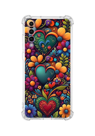 Printify Huawei P20 Pro İle Uyumlu Düşlerin Dansı Serisi Çiçeklerin Dansı Tasarımlı Uv Baskılı Köşe Korumalı Antişok Kılıf Şeffaf