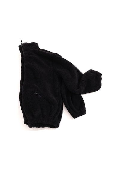 Kadın Oversize Peluş, Polar, Fermuarlı, Teddy Dik Yaka, Sıcak Tutucu Yumuşak Kışlık Ceket Siyah