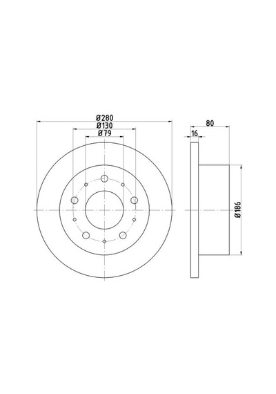 FERODO DDF1574 Fren Diski Arka 18Q Ducato III 06- / Boxer III 06- / Jumper III 06- Düz 280Mm