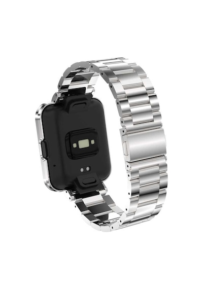 Xiaomi Redmi Watch 2 Lite Uyumlu Krd-60 Metal Mkst Kordon-gümüş-siyah