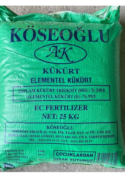 Köseoğlu Ak Kükürt 25 KG