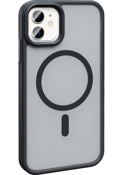 Mobilefix Apple Uyumlu iPhone 12 Kılıf Magsafe Şarj Özellikli Mat Arka Yüzey Sio Kapak - Lila Lila