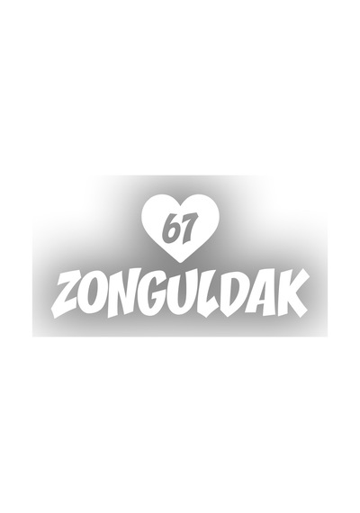Kalpli 67 Zonguldak Araba Sticker 17x17 Cm Beyaz