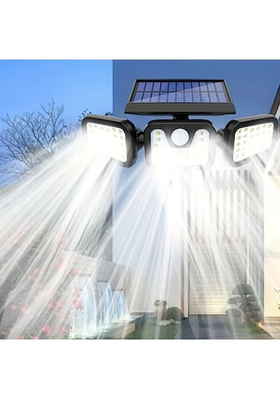Dream011 Güneş Enerjili Güvenlik Lambası 74 Led Hareket Sensörlü 3 Modlu Su Geçirmez Dış Mekan Aydınlatma