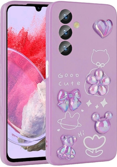 Galaxy Uyumlu M34 5g Kılıf Kabartma Figürlü Parlak Zore Toys Silikon Kapak Çok Renkli