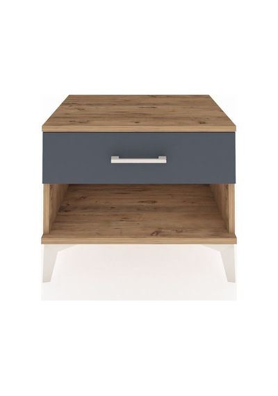 Hyperion Komodin Tek Çekmeceli 60x44x48 Çam-antrasit Atlas Çam