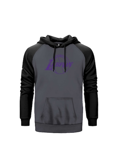 Lebron J. Gri Renk Reglan Kol Sweatshirt Gri