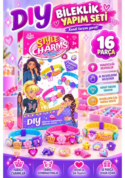 Style Charms 16 Parça Dıy Bleklik Yapım Seti