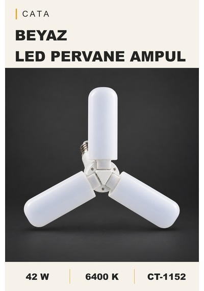 Cata Ct-1152 42w 6400k Beyaz Katlanabilir Led Pervane Ampul