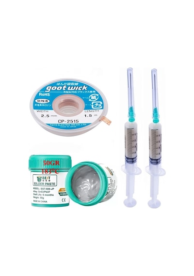 Bst-506 Çamur Lehim 50gr Lehim Temizleme Emme Teli 2,5 Mm