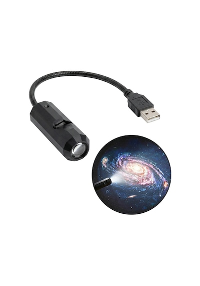 Pm-29073 Usb Oda Uzay Atmosfer Aydınlatma Projeksiyon Lambası Renkli