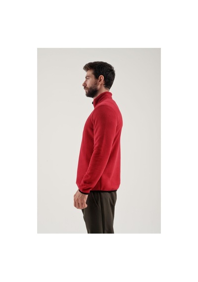 Exuma Erkek Yarım Fermuarlı Bordo Polar 2312001-677