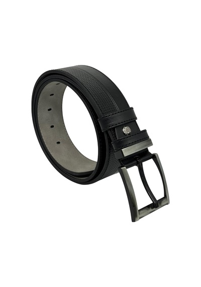 Süzer Deri Siyah Suni Deri 4.5 Cm. Genişlik Yarı Desenli Model Spor Erkek Kemer // 4500-021 Siyah