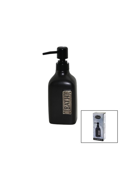 Lunaev Dikdörtgen Siyah - Düz Seramik Sıvı Sabunluk 12 Izgara