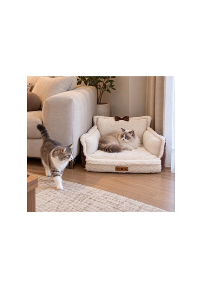 Peluş Fiyonklu Kedi Ve Köpek Koltuğu Tamamen Fermuarlı Çıkarılabilir İç Minder Boncuk Elyaf Kaydırmaz Taban Kedi Ve Köpek Yatağı Beyaz Peluş Koyu Kahve 1715024272 Peluş Fiyonklu Kedi Ve Köpek Koltuğu Tamamen Fermuarlı Çıkarılabilir İç Minder Boncuk Elyaf Kaydırmaz Taban Kedi Ve Köpek Yatağı Beyaz Peluş Koyu Kahve 1715024272