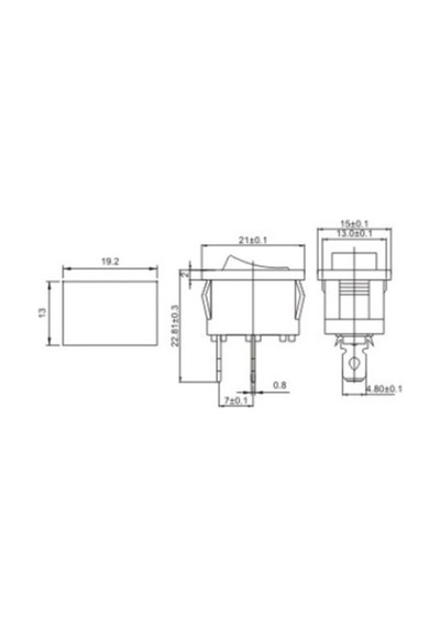 Ic-120b Mini Işıksız Anahtar 2p On-off Beyaz