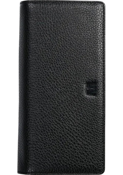 Mft Leather Hakiki Deri Unisex Telefon Bölmeli Cüzdan Golden 3367 Flother Mat Siyah