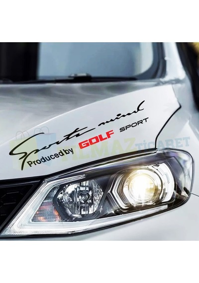 Volkswagen Golf Logo Sport Mind Kaput Far Oto Sticker Yapıştırma