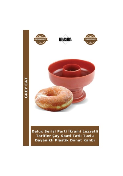 Delux Serisi Parti İkrami Lezzetli Tarifler Çay Saati Tatlı Tuzlu Dayanıklı Plastik Donut Kalıbı Diğer