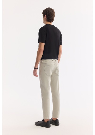 Avva Erkek Nil Yeşili Pamuklu Elastan Roma Crop Slim Fit Jean Pantolon A61y3522