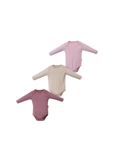 Necix's Altıntaş Baby Vigo Kız Bebek Organik Body Ve Altı Üçlü Takım Funda Funda