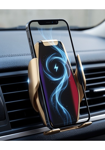 Otomatik Açılan Araç Telefon Tutucu Kablosuz Şarjlı Tek El Kullanım Çok Renkli
