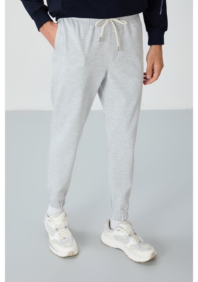Tommy Life Gri Yüzeyi Dokulu Standart Fit Erkek Eşofman Alt - 82156 Gri