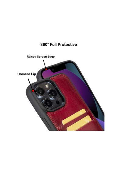 Bouletta Apple İphone 14 Pro Max Uyumlu Deri Arka Kapak Fxcp V4ef