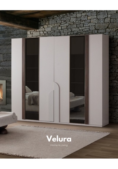 Estella 6 Kapaklı Gardırop Kırık Beyaz