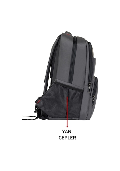 Case Club Dada 13 Günlük Okul Sırt Çantası Ortopedik 15.6 İnç Usb Girişli Gri