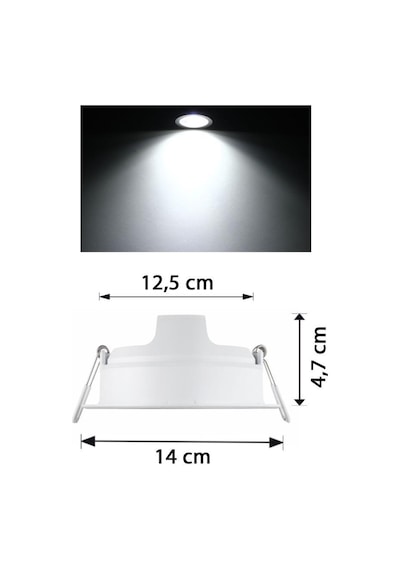 Philips 10W Sıva Altı Led Spot Panel Beyaz Kasa 6500K Beyaz