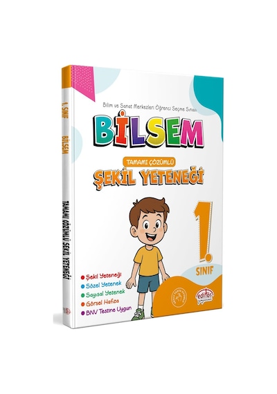 1. Sınıf Bilsem Şekil Yeteneği Tamamı Çözümlü Editör Yayınevi