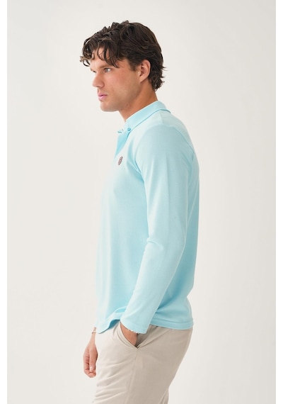Erkek Comfort Fit Polo T-shirt Mavi