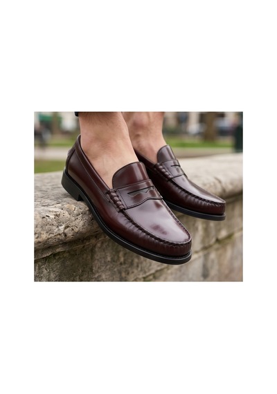 Crc Ayakkabı Elite Comfort Hakiki Deri Açma Klasik Minimalist Günlük Ayakkabı Bordo