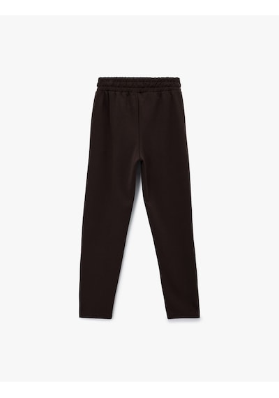 Koton Yüksek Bel Modal Karışımlı Bağcıklı Cepli Jogger Eşofman Altı Kahverengi 6wak40120nk Kahve