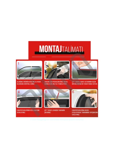 Fiat Ford Connect 2014 2021 Arası Kromlu Cam Rüzgarlığı 4'lü Set A+ Plus