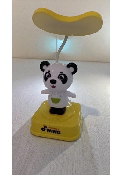 Panda Kendini Sallayan Model Masa Gece Lambası Boyut:20cm Çok Renkli
