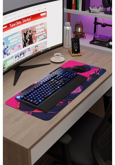 Ghost İn The Shell Kaymaz Dikişli Kauçuk Oyuncu Mousepad V3 - 70x30 Xl Gaming Mouse Pad Fare Altlığı
