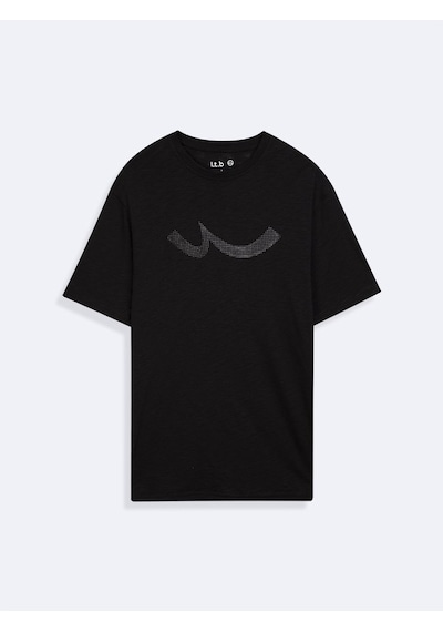 Ltb Silikon Logo Baskılı Siyah T-shırt Siyah
